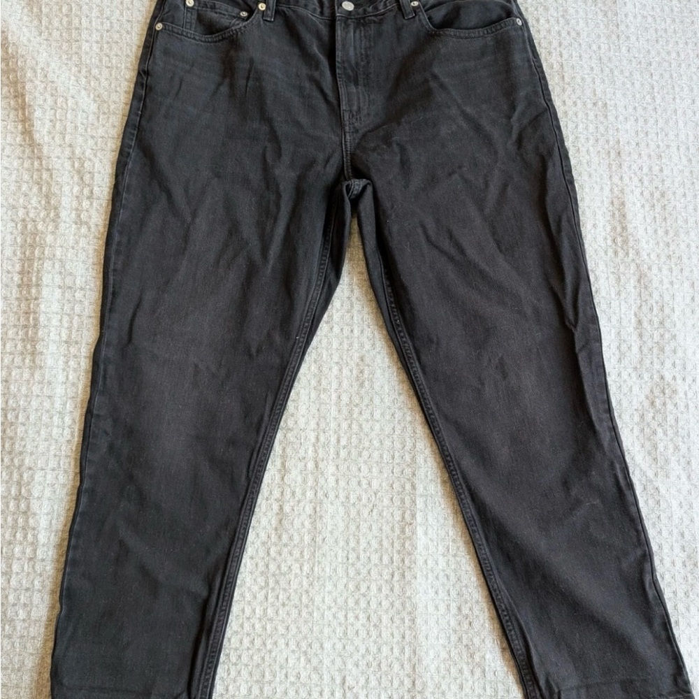 Everlane Jeans Women 32 Reg Fit 32x26 Black Supersoft Straight Leg Organic NWT